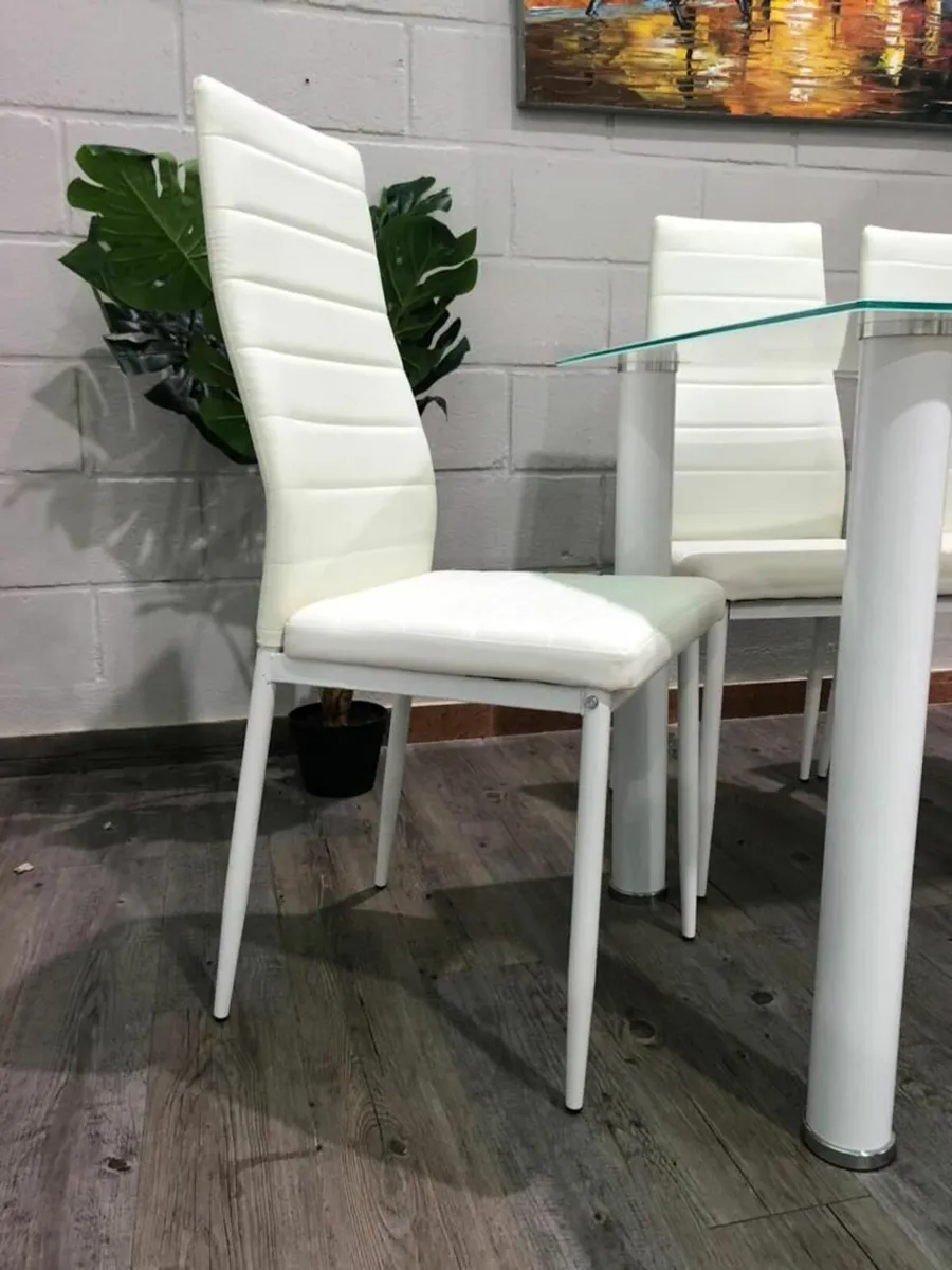 Glass Dining Table Set 4 chairs Free delivery - Image 4