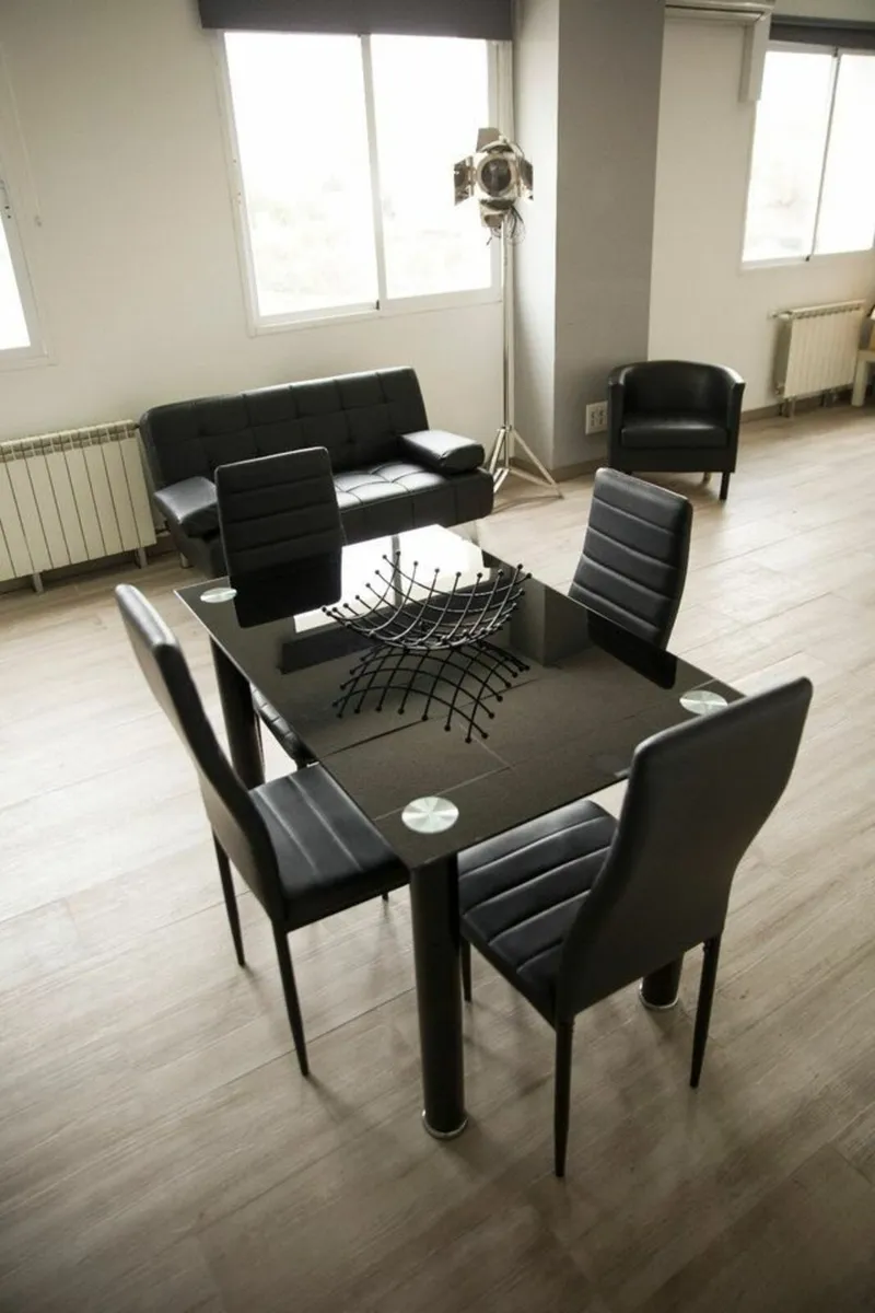 Glass Dining Table Set 4 chairs Free delivery - Image 1