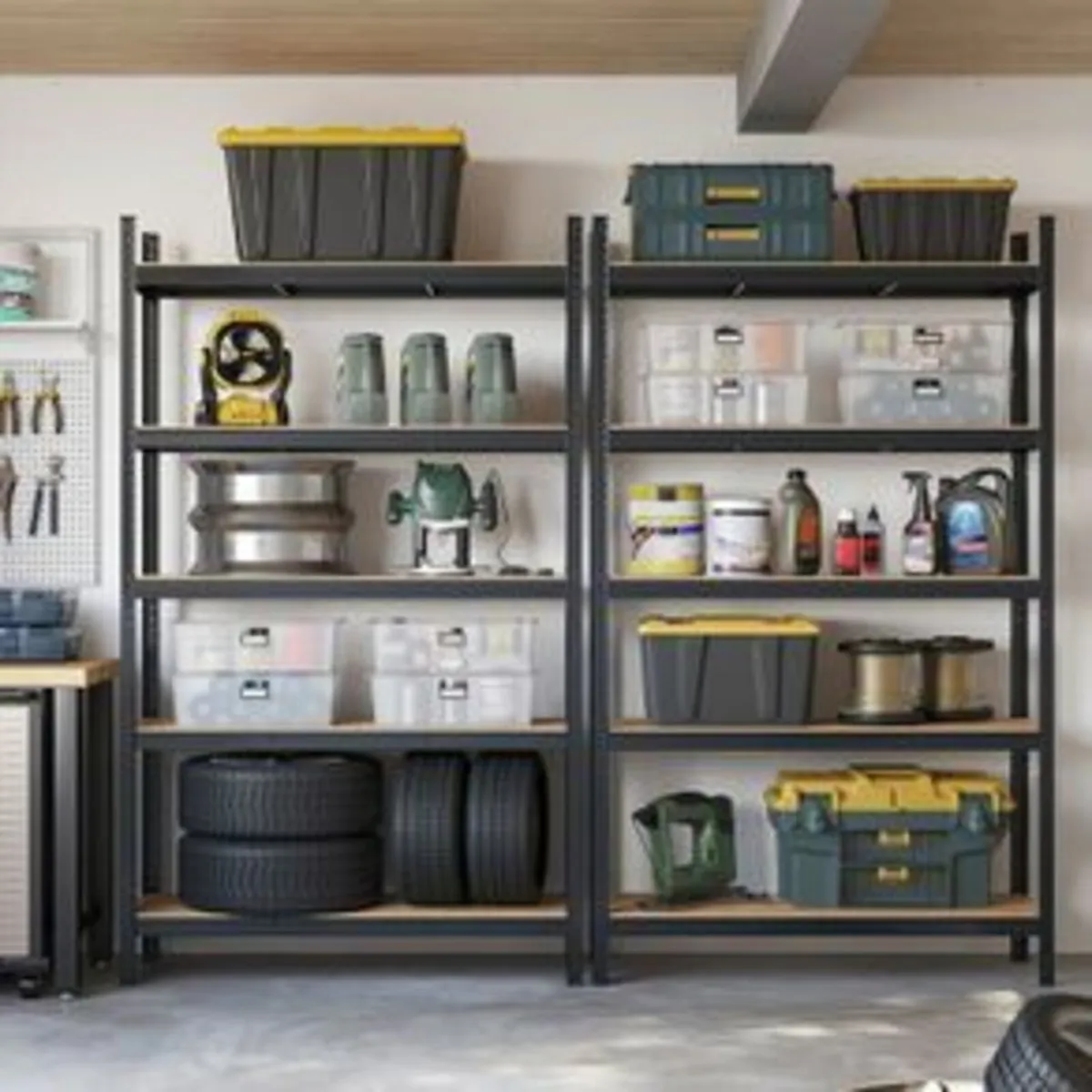 XL Heavy Duty Set of 2 cellar shelf 200 cm high He - Image 1