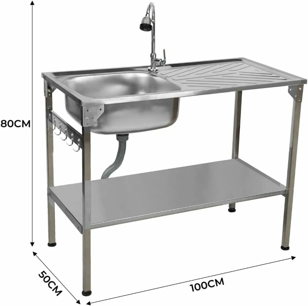 Foldable Stainless Steel Camping Sink with Tap - Image 4