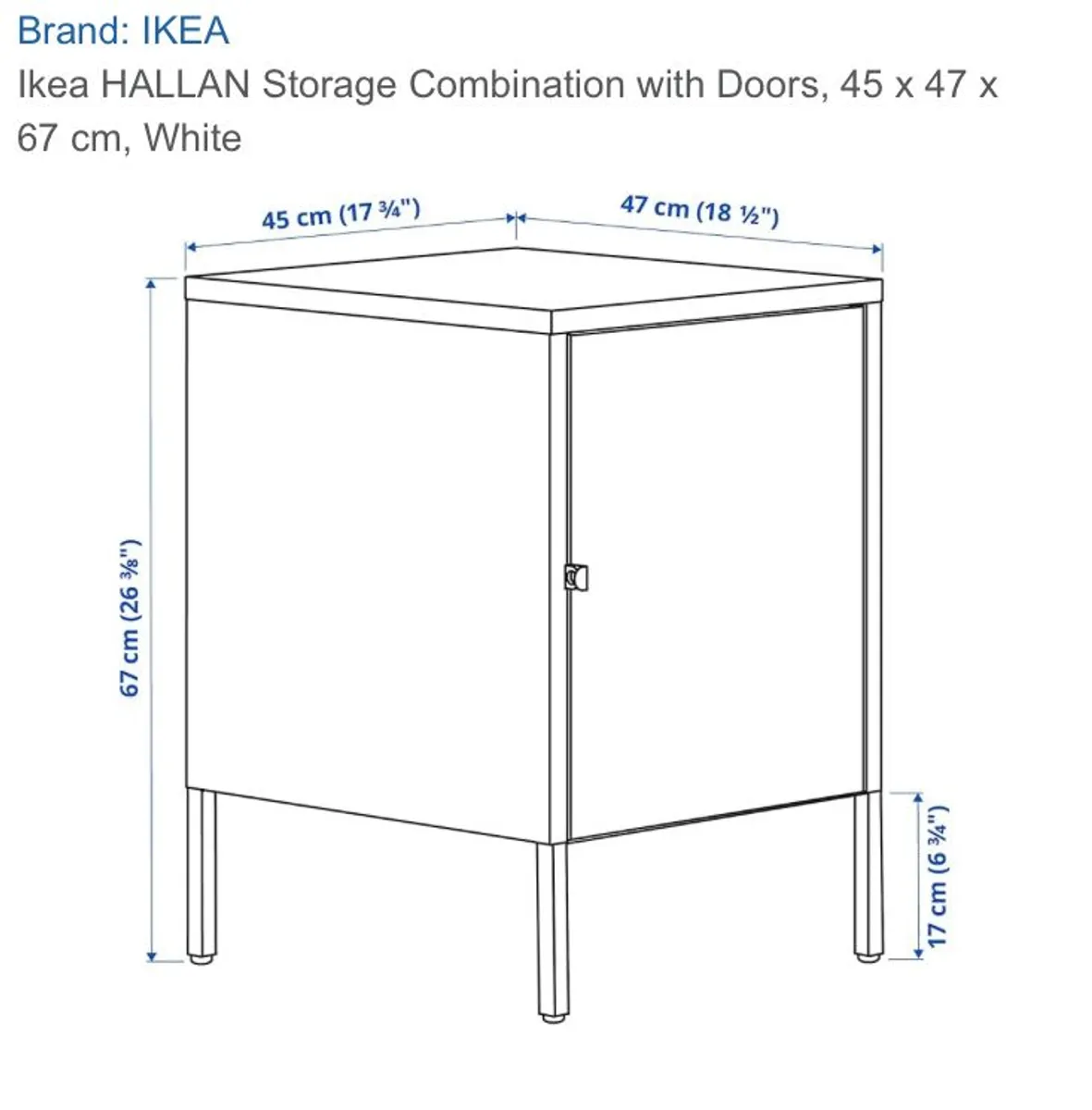 IKEA Hallan Small Storage Unit - perfect condition - Image 4