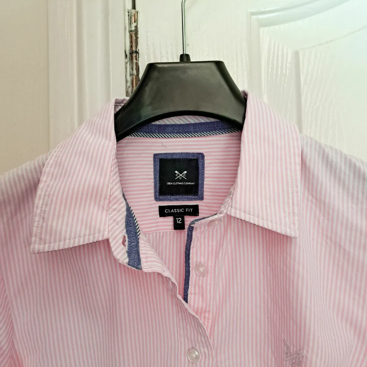Crew Clothing Pink Striped Shirt 12UK Classic Fit - Image 4