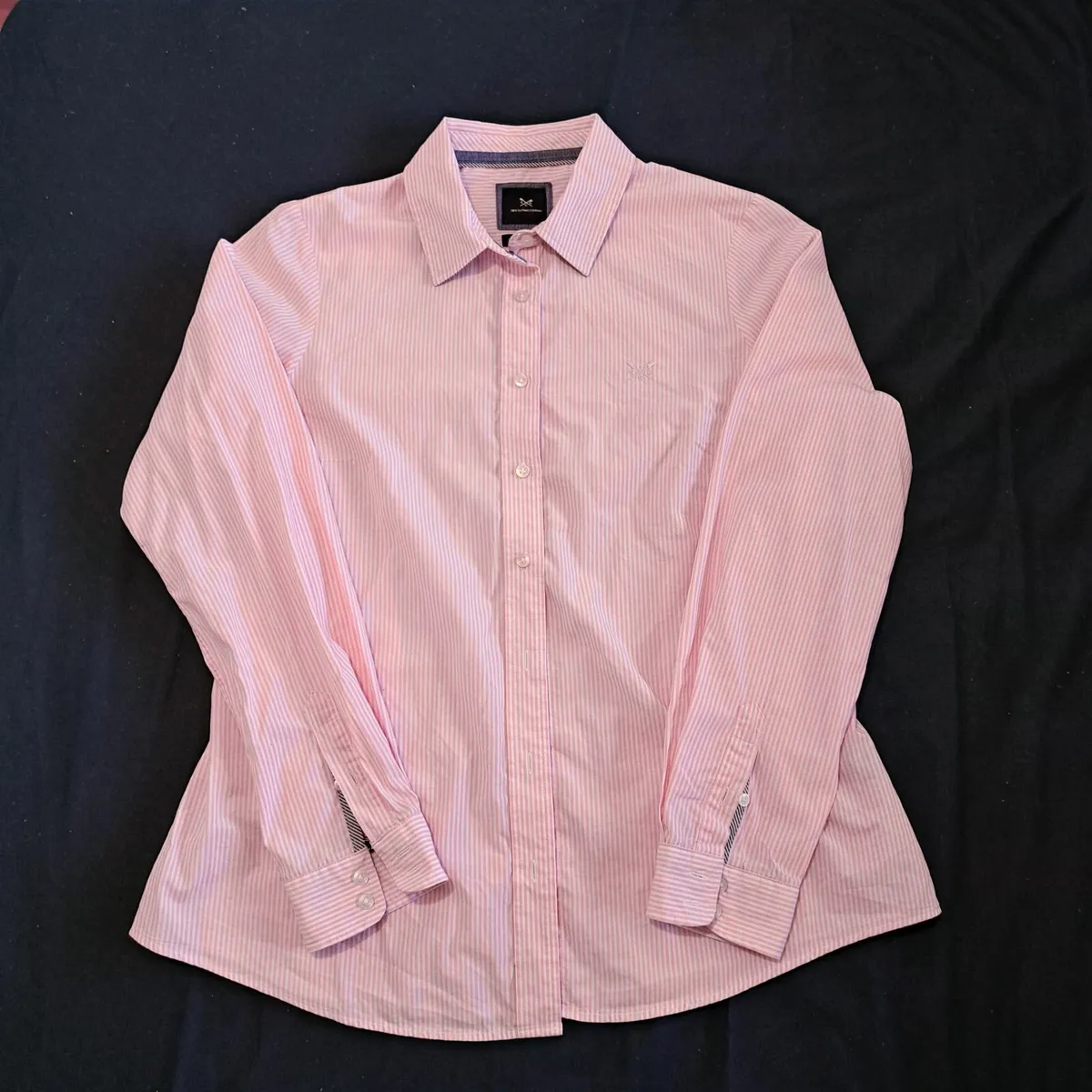 Crew Clothing Pink Striped Shirt 12UK Classic Fit - Image 1