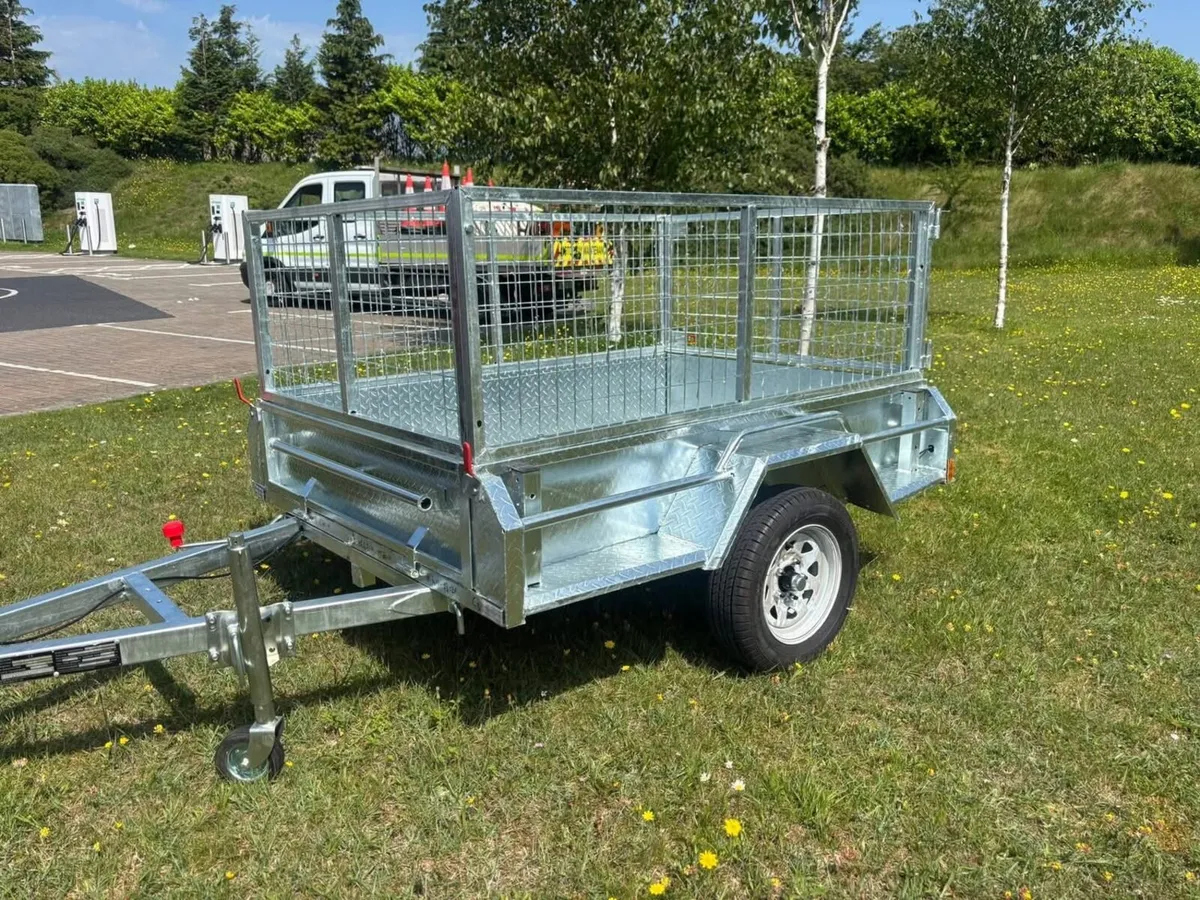 New galvanised car trailers in stock 6x4 & 7x4 - Image 1