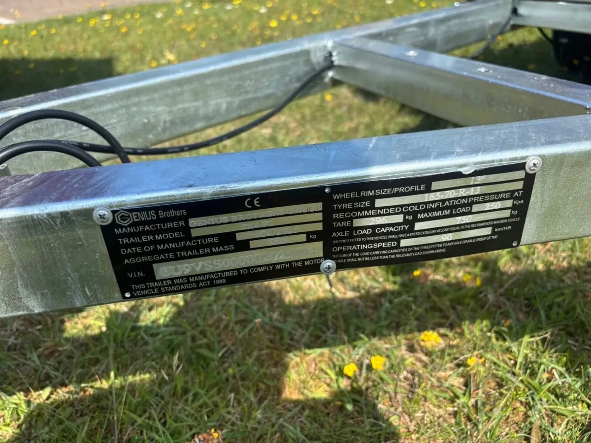 New galvanised car trailers in stock 6x4 & 7x4 - Image 4