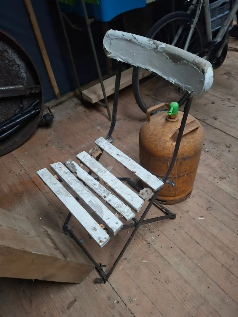 Antique folding tennis chairs - for restoration - Image 2