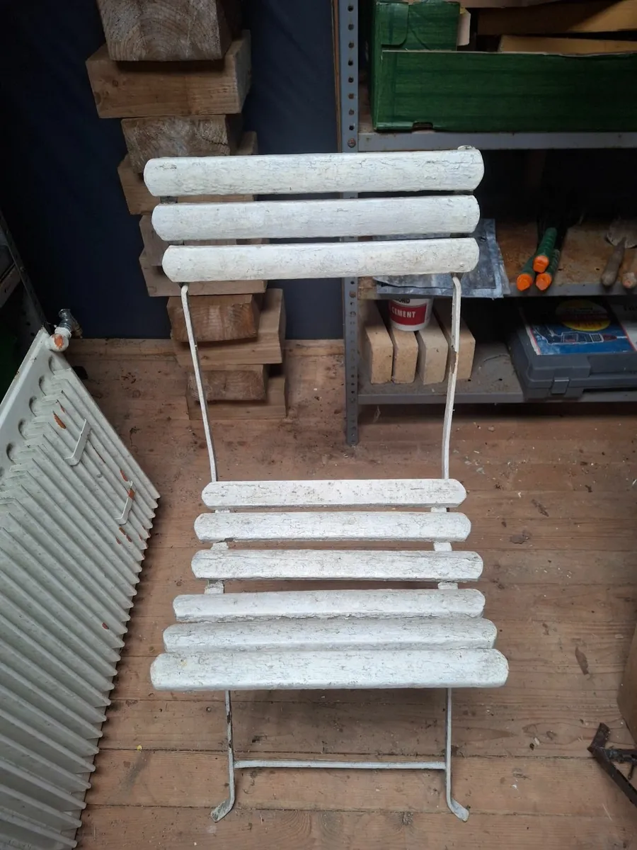 Antique folding tennis chairs - for restoration - Image 4
