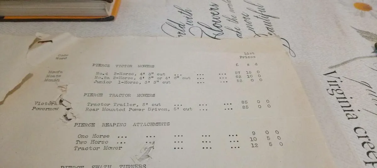 Pierce Wexford Price list for horse machinery - Image 2