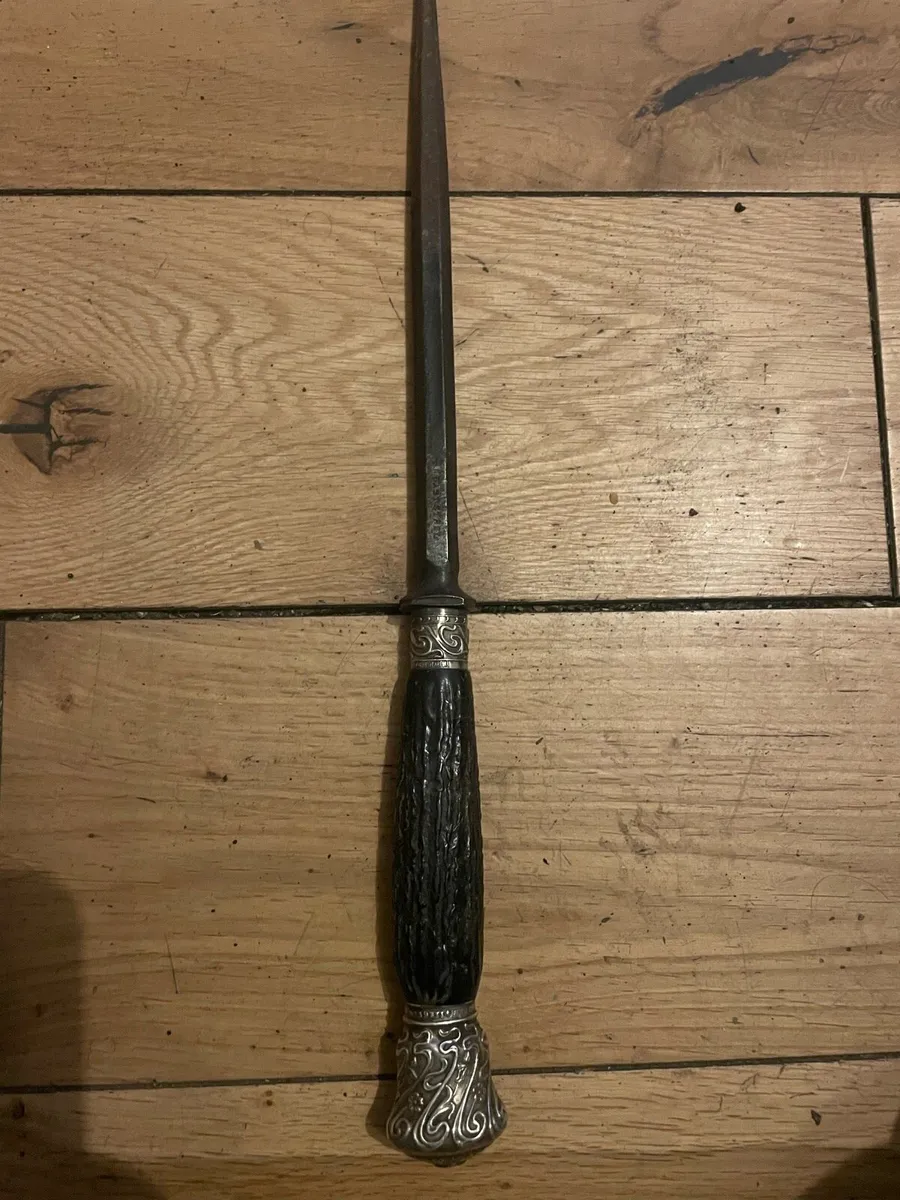 Antique ebony fire poker - Image 1