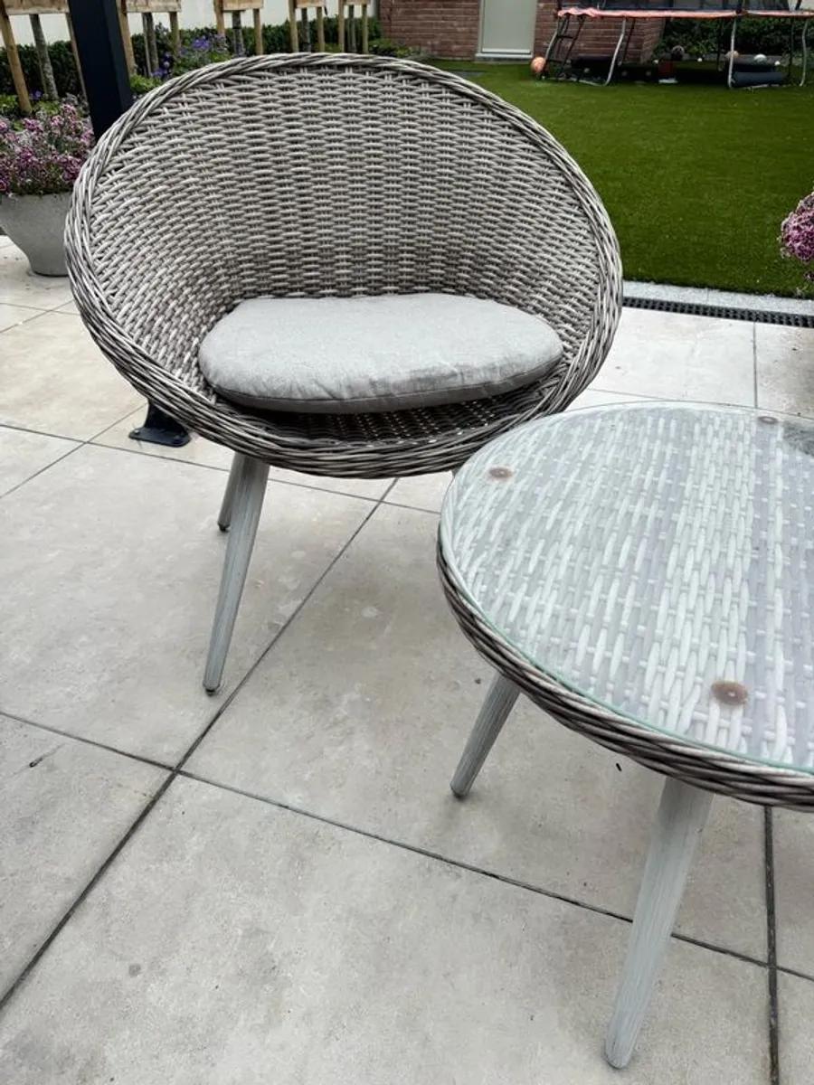 Rattan Chairs & Coffee Table - Image 2
