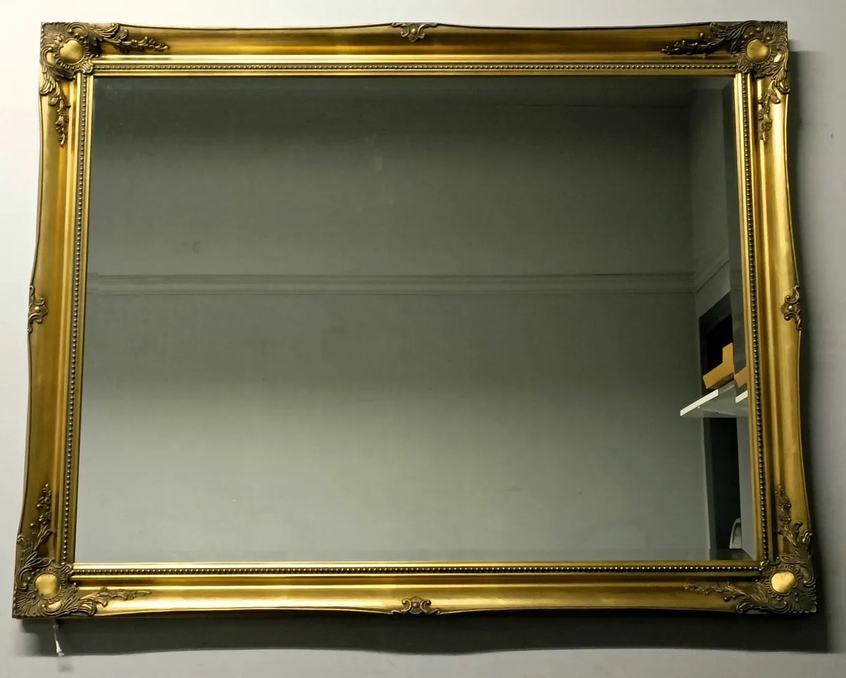 Large Gold Mirror - Image 1
