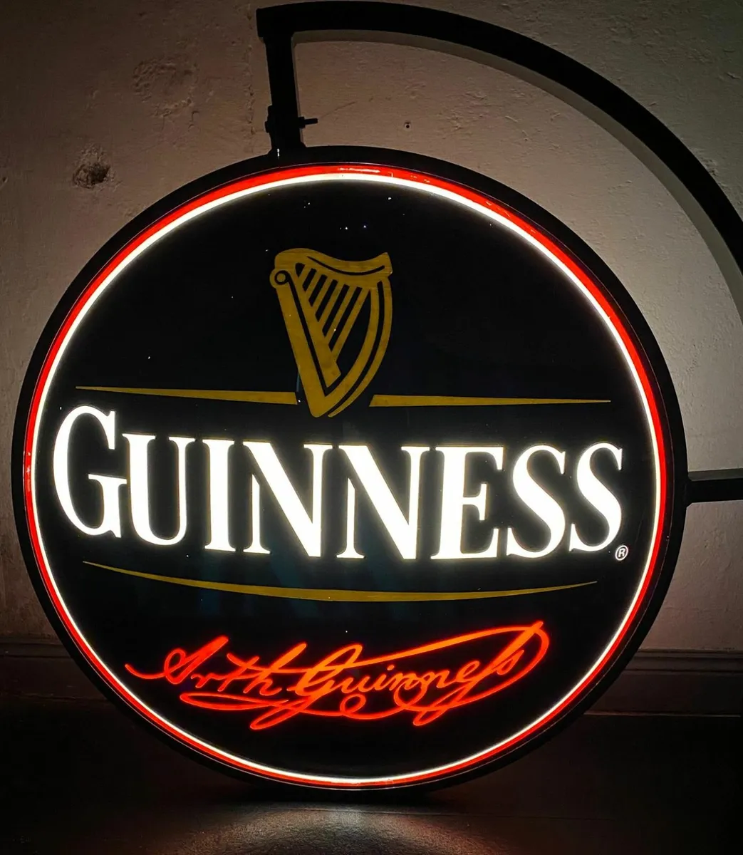 Guinness Pub Wall Sign (Double Sided, Dome, LED) - Image 2
