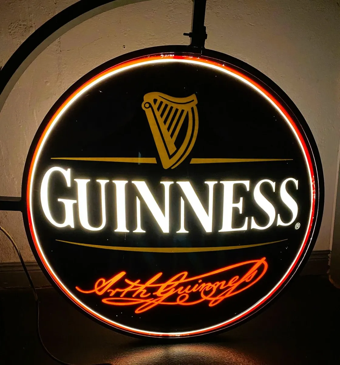 Guinness Pub Wall Sign (Double Sided, Dome, LED) - Image 3