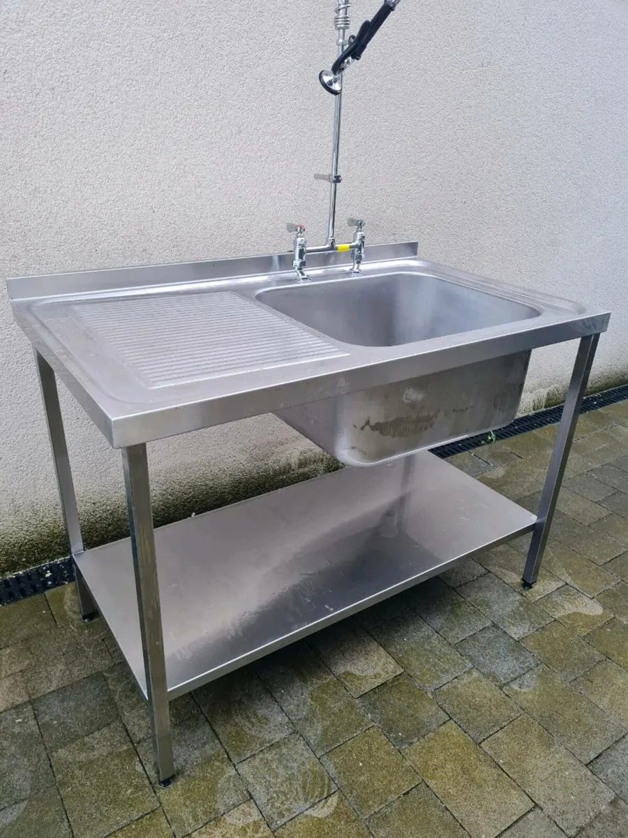 Stainless Steel with Hose Pre Rinser - Image 1