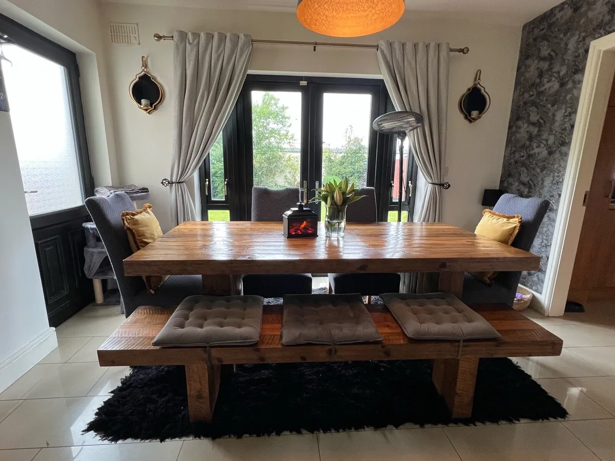 Kitchen Table with Bench and Chairs - Image 1