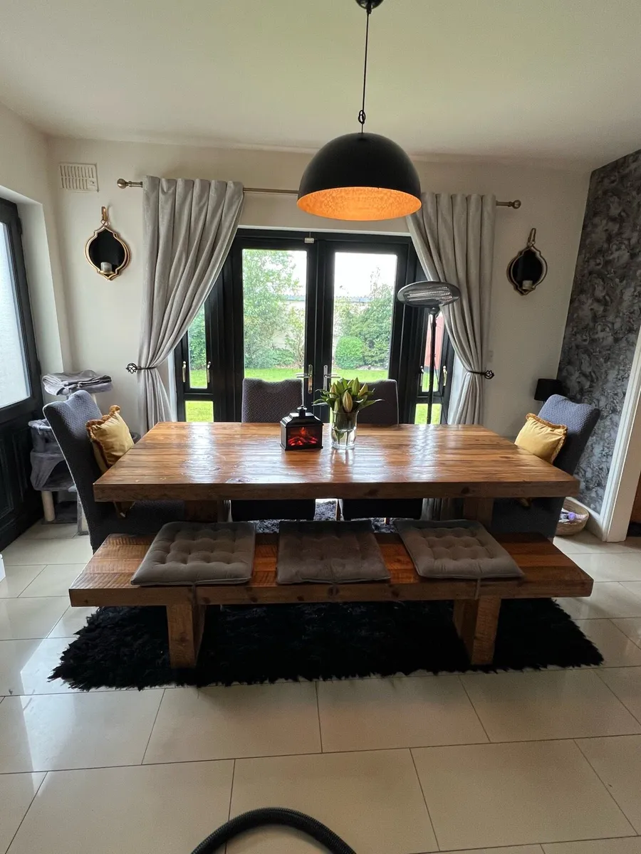 Kitchen Table with Bench and Chairs - Image 2