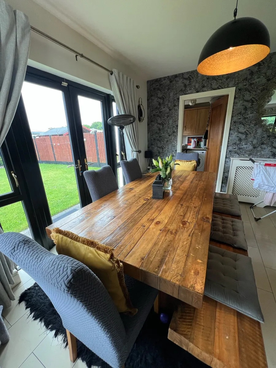 Kitchen Table with Bench and Chairs - Image 4