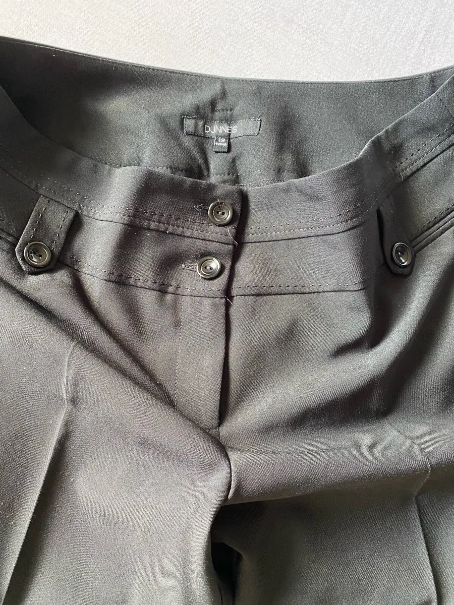 Women’s Black Casual Formal Trousers Dunnes - Image 4