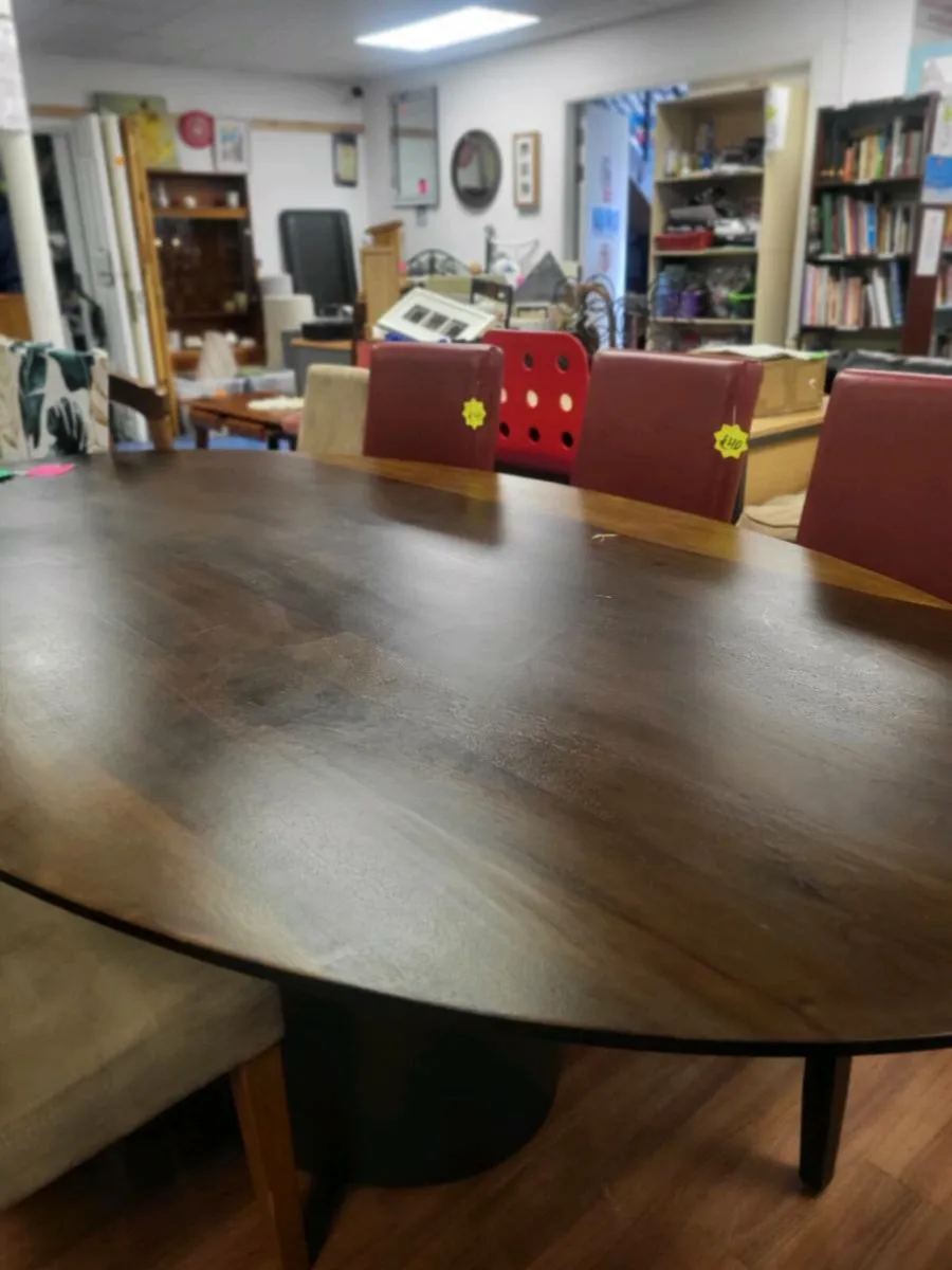 North West Hospice Charity Shop walnut dinning tab - Image 1