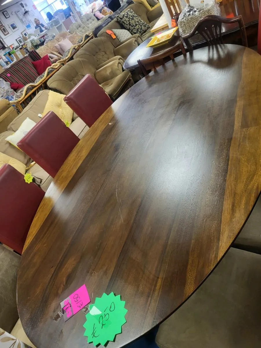 North West Hospice Charity Shop walnut dinning tab - Image 2