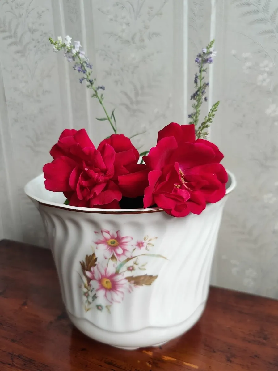 Alba Julia Romania Retro 80s porcelain planter pot - Image 2