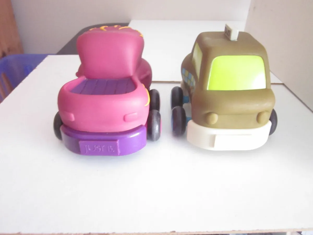 Battat Just B You Soft Pull Back Toddler Cars - Image 2