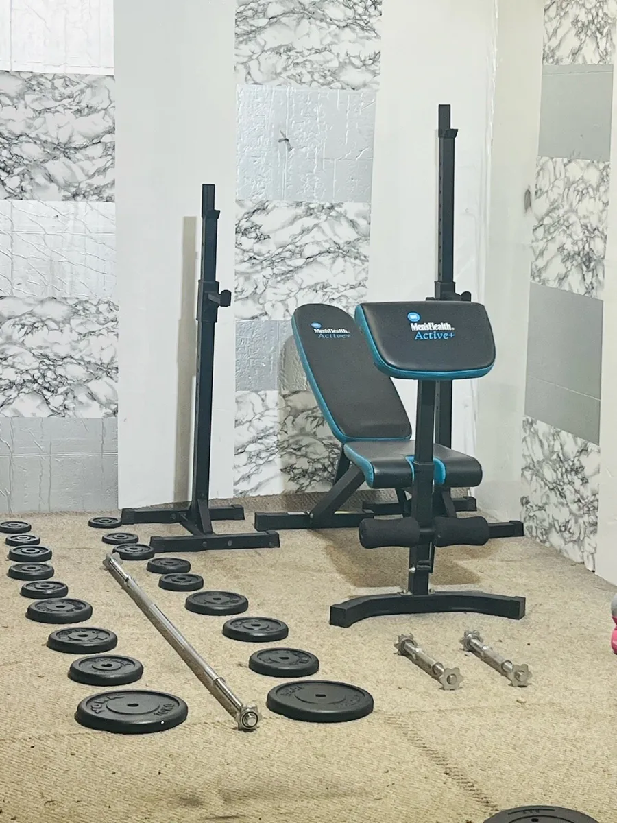 70KG cost iron weights rack stands bench bars - Image 4