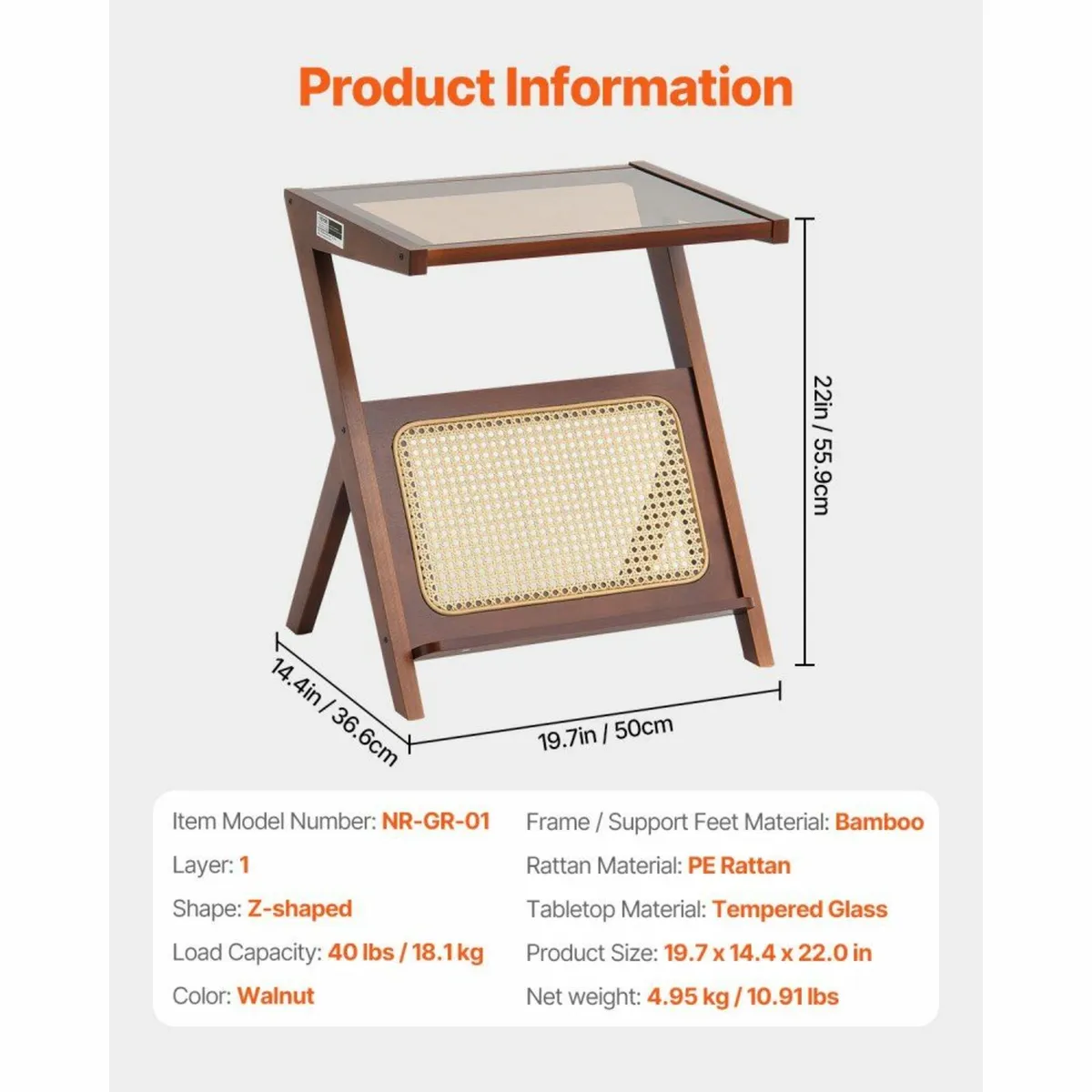 Rattan Coffee Table Z-Shaped Rattan Coffee Table - Image 2
