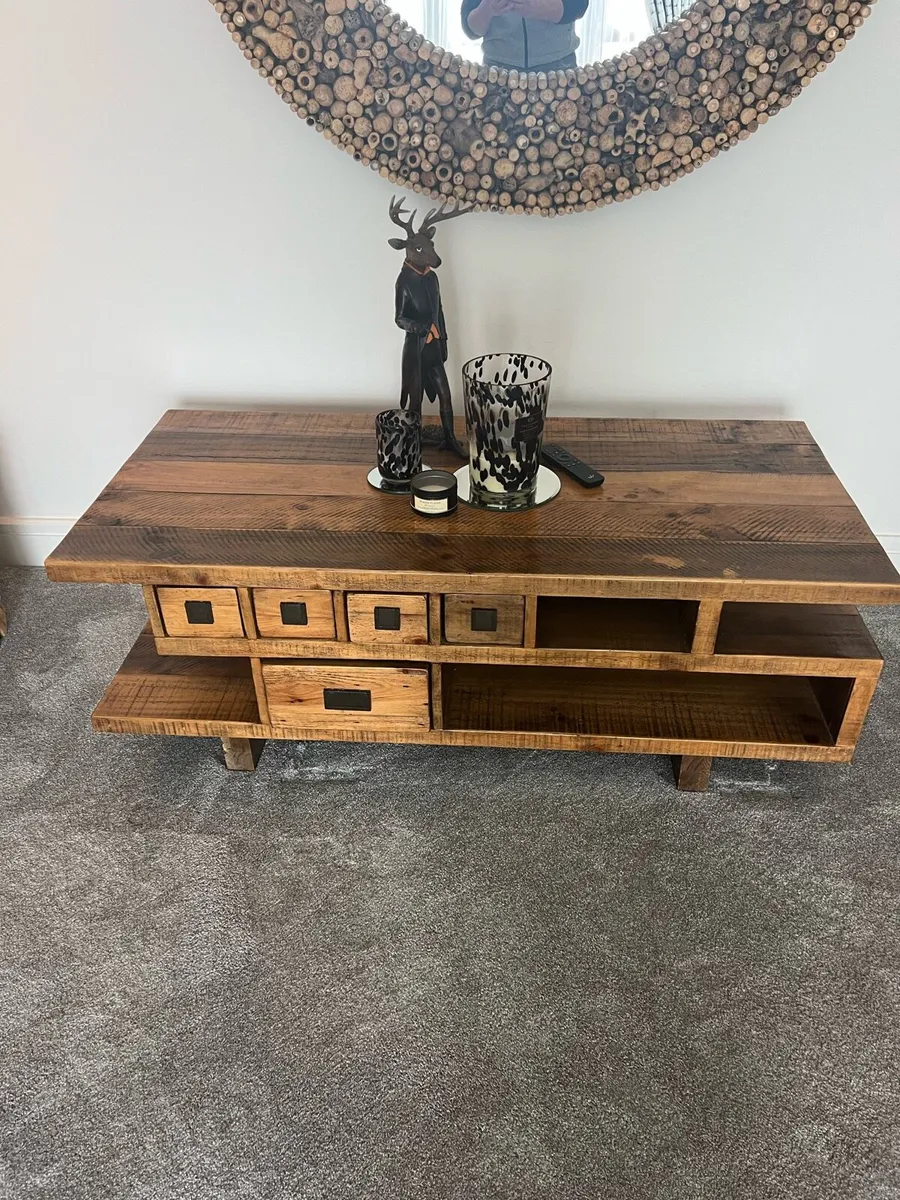 Solid Wood Coffee Table .. Matching TV Stand - Image 1