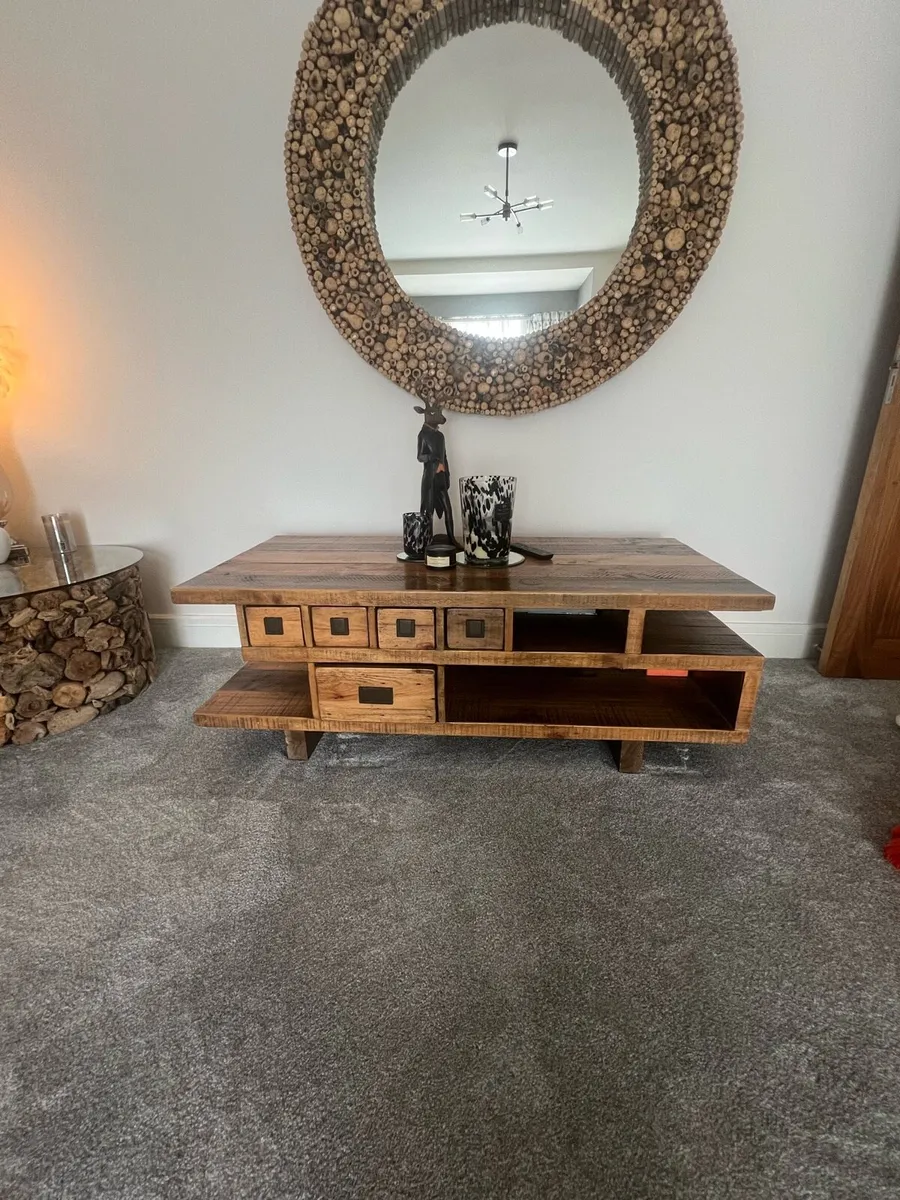Solid Wood Coffee Table .. Matching TV Stand - Image 2