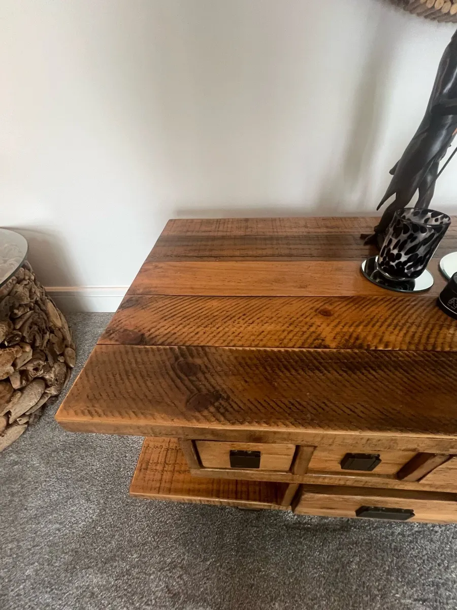 Solid Wood Coffee Table .. Matching TV Stand - Image 4