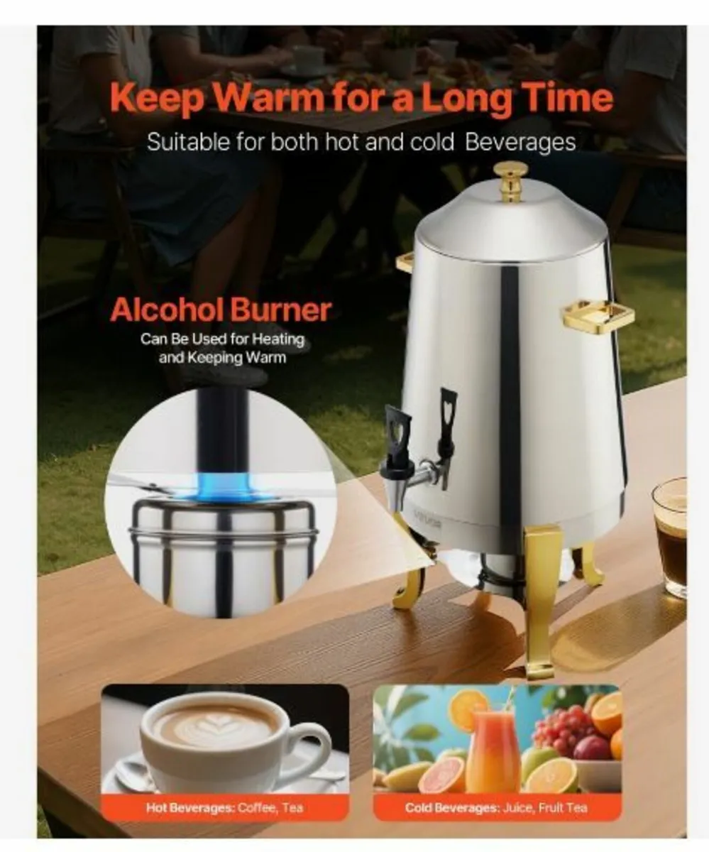 Stainless Steel Hot Tea & Cold Drink Dispenser 13L - Image 4