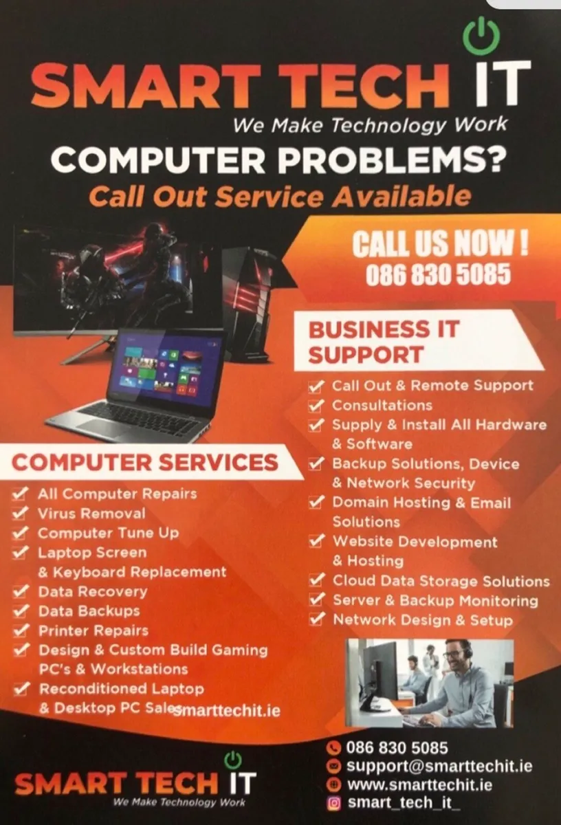 Computer + Laptop + PC Repairs + IT Solutions