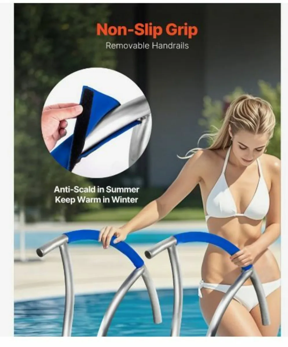 Pool Handrail, 30" x 30" Swimming Pool Stair Rail - Image 2
