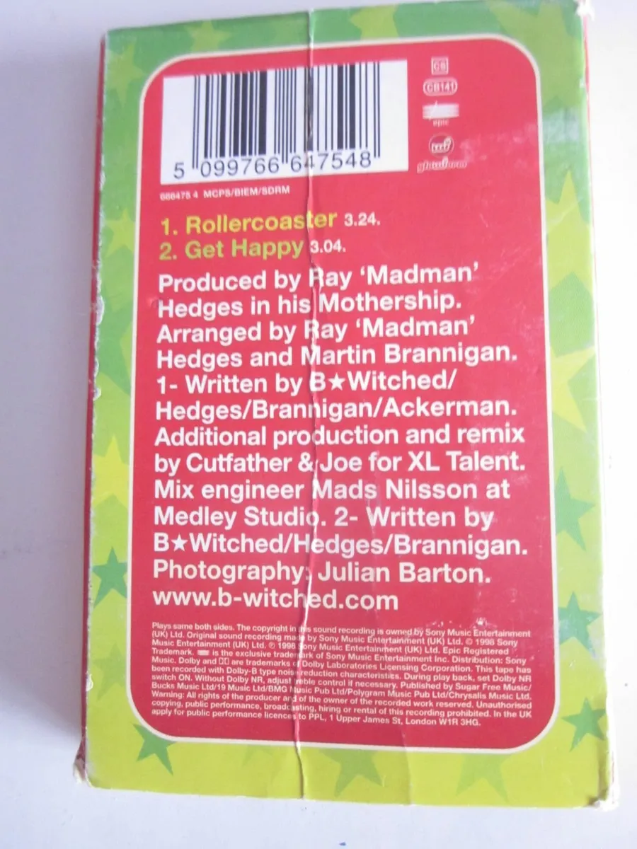 BWitched -Rollercoaster Cassette Single in Card - Image 3