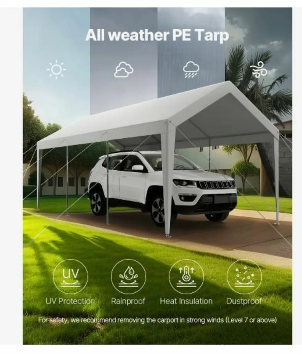 Carport Car Canopy 10 x 20 FT Heavy Duty Portable - Image 2