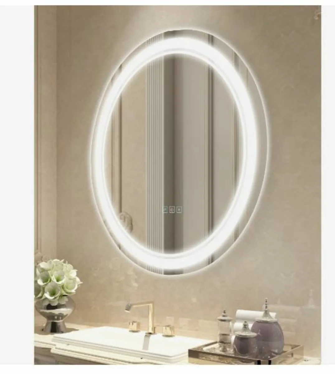LED Bathroom Mirror 3 Color Anti-fog Wall - Image 1