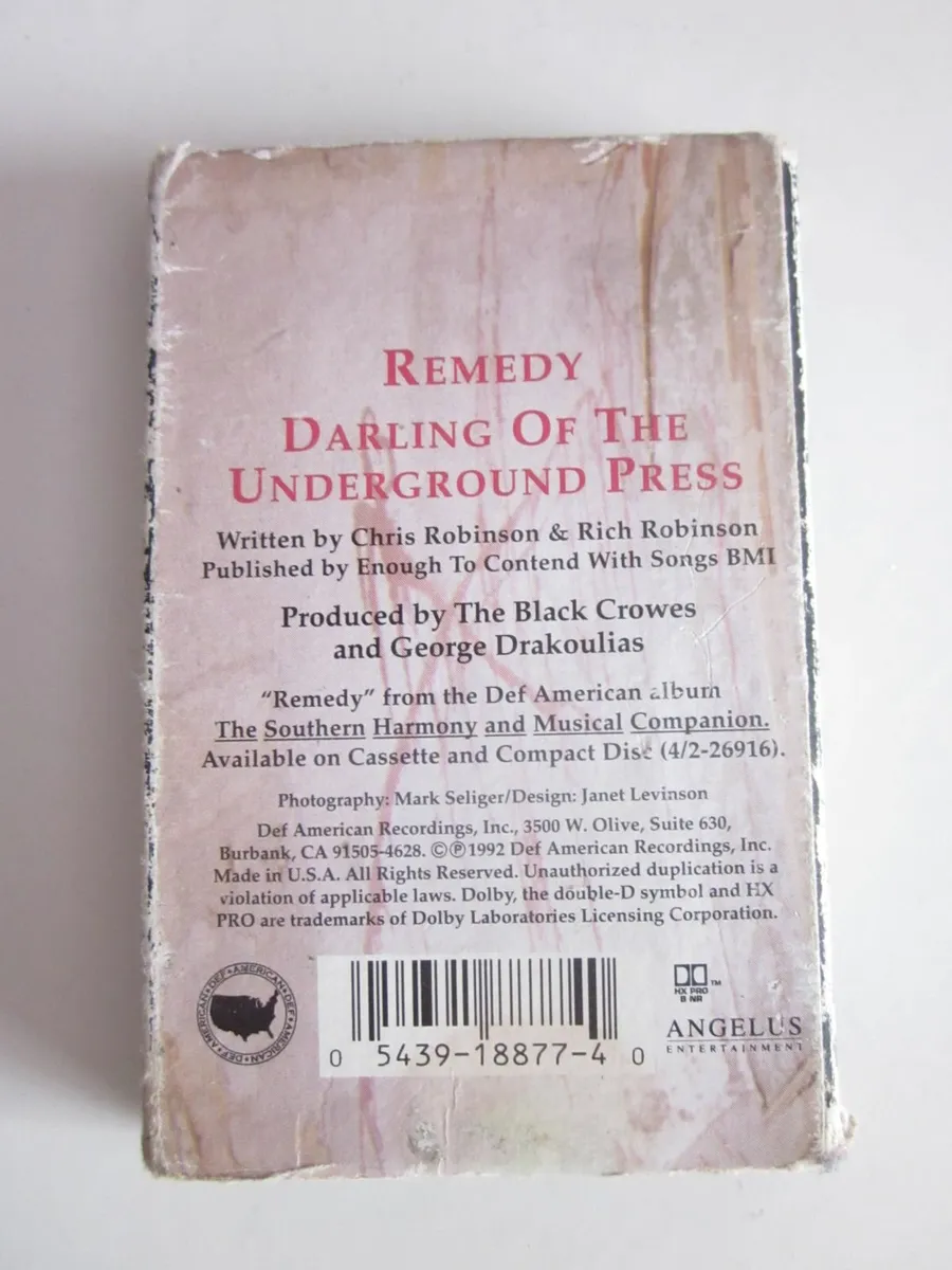 The Black Crowes Remedy   Cassette Single in Card - Image 2
