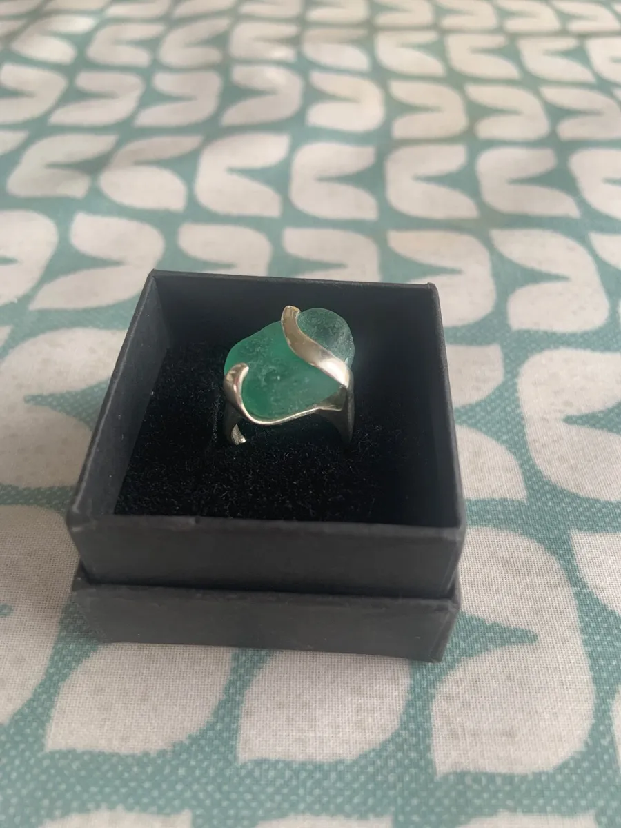 Sea glass Silver ring - Image 1