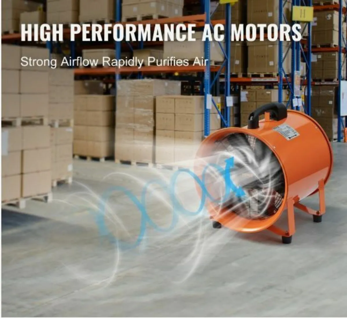 203.2mm Portable Extractor Fan Blower 5m Duct - Image 3