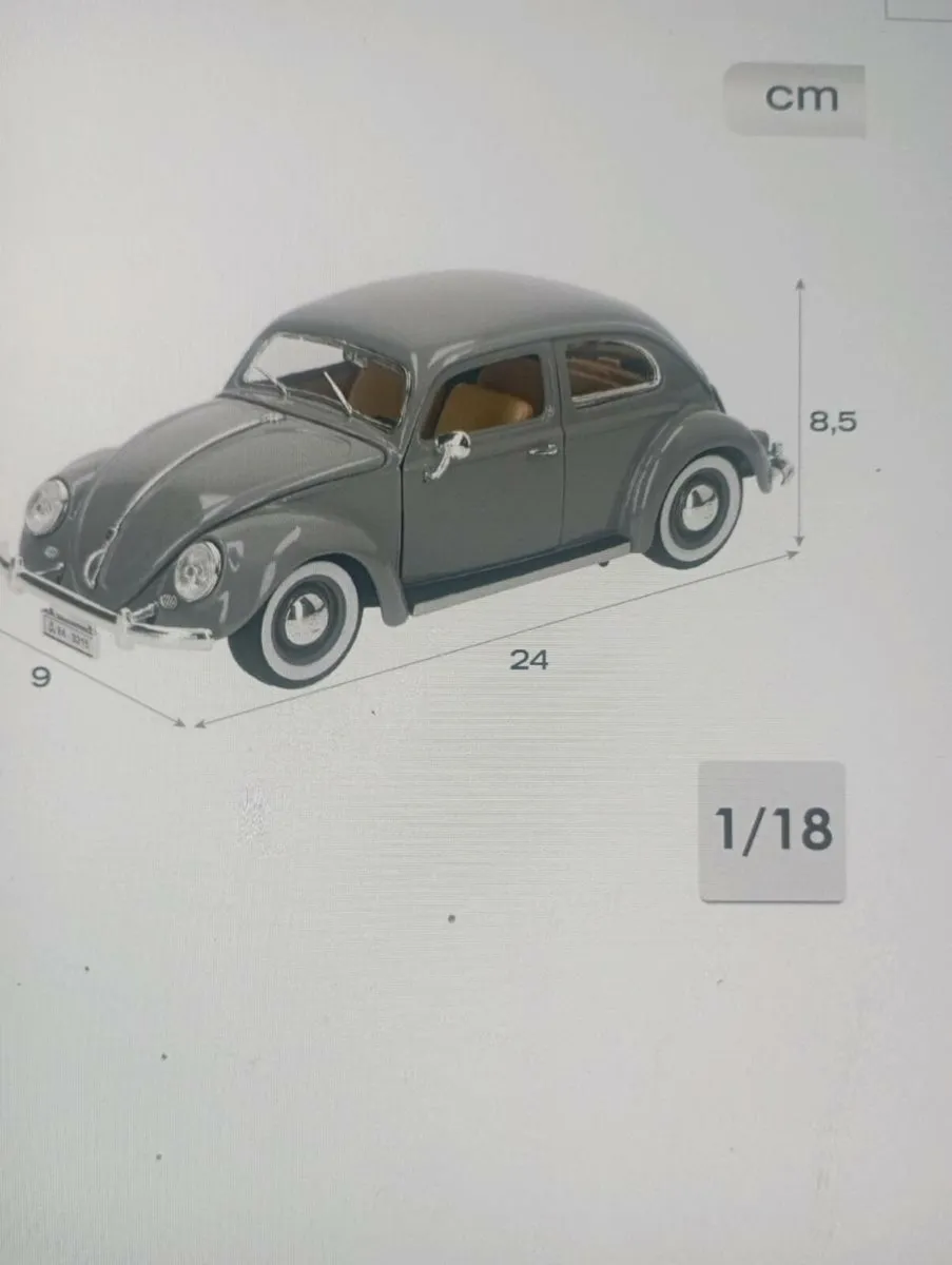 BBURAGO VW  1955 VOLKSWAGEN KAFER BEETLE GREY - Image 2