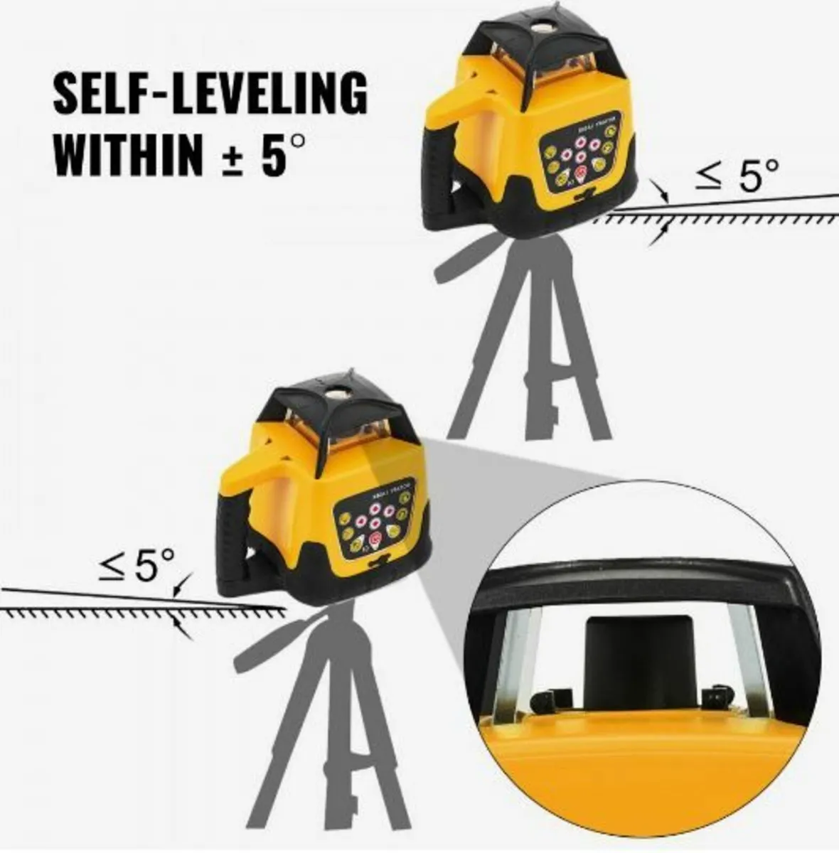 Rotary Laser Level Kit Red Beam Digital - Image 4