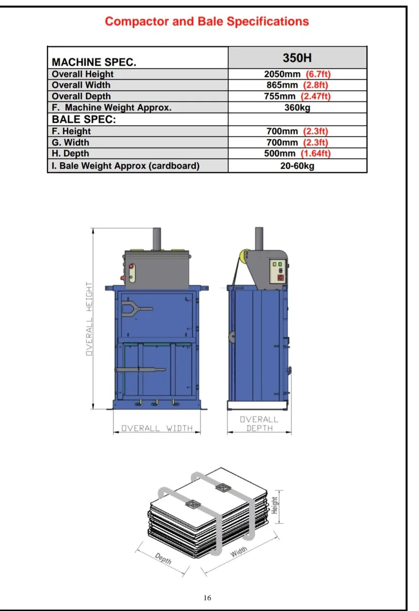 Cardboard baler compactor - Image 2