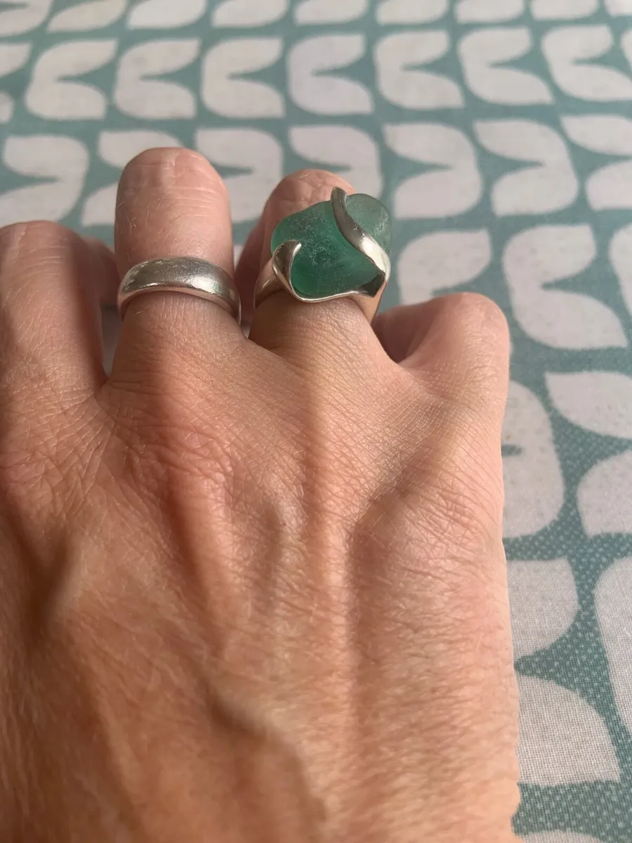 Sea glass Silver ring - Image 4