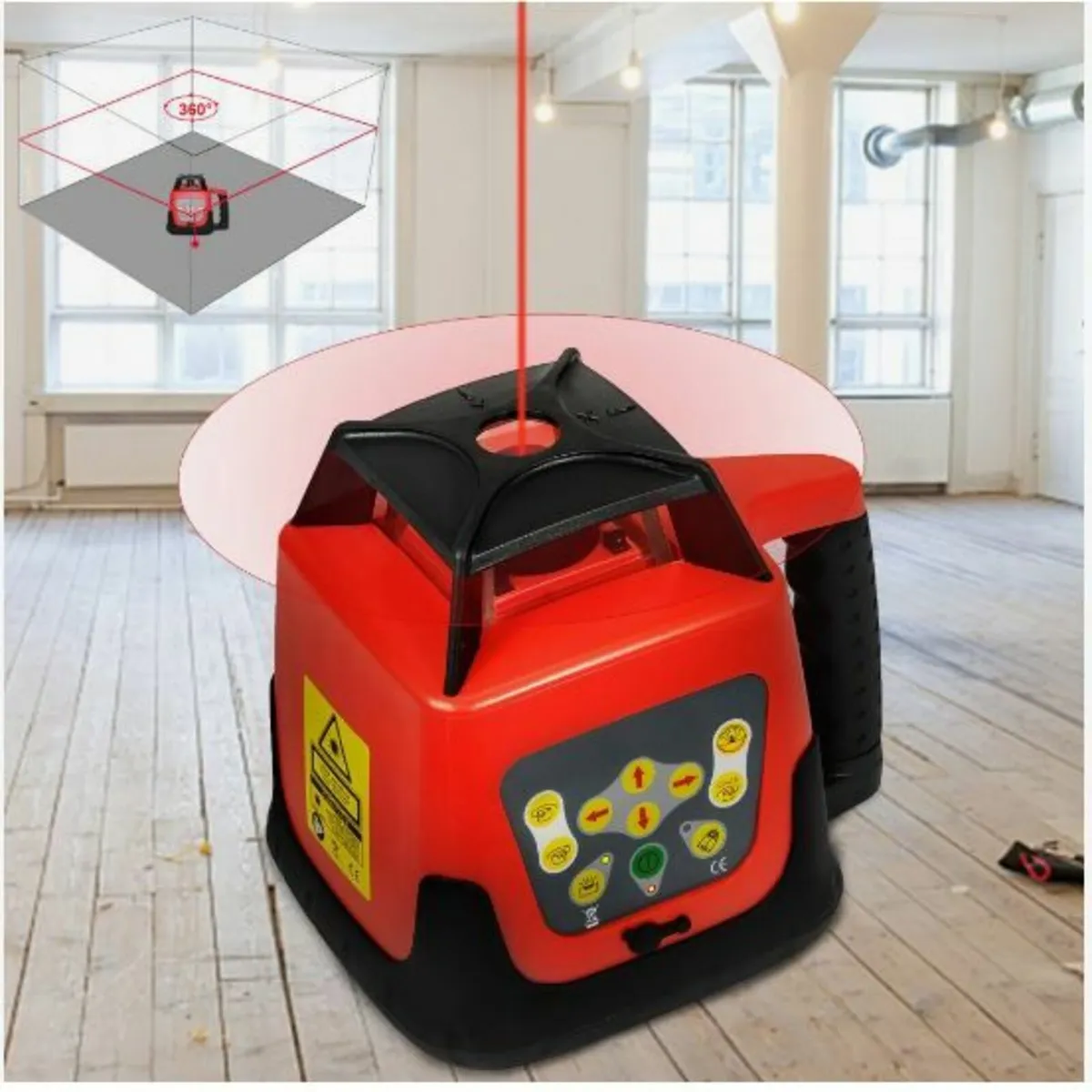 Red Laser Level Rotary Self Leveling Measuring - Image 3