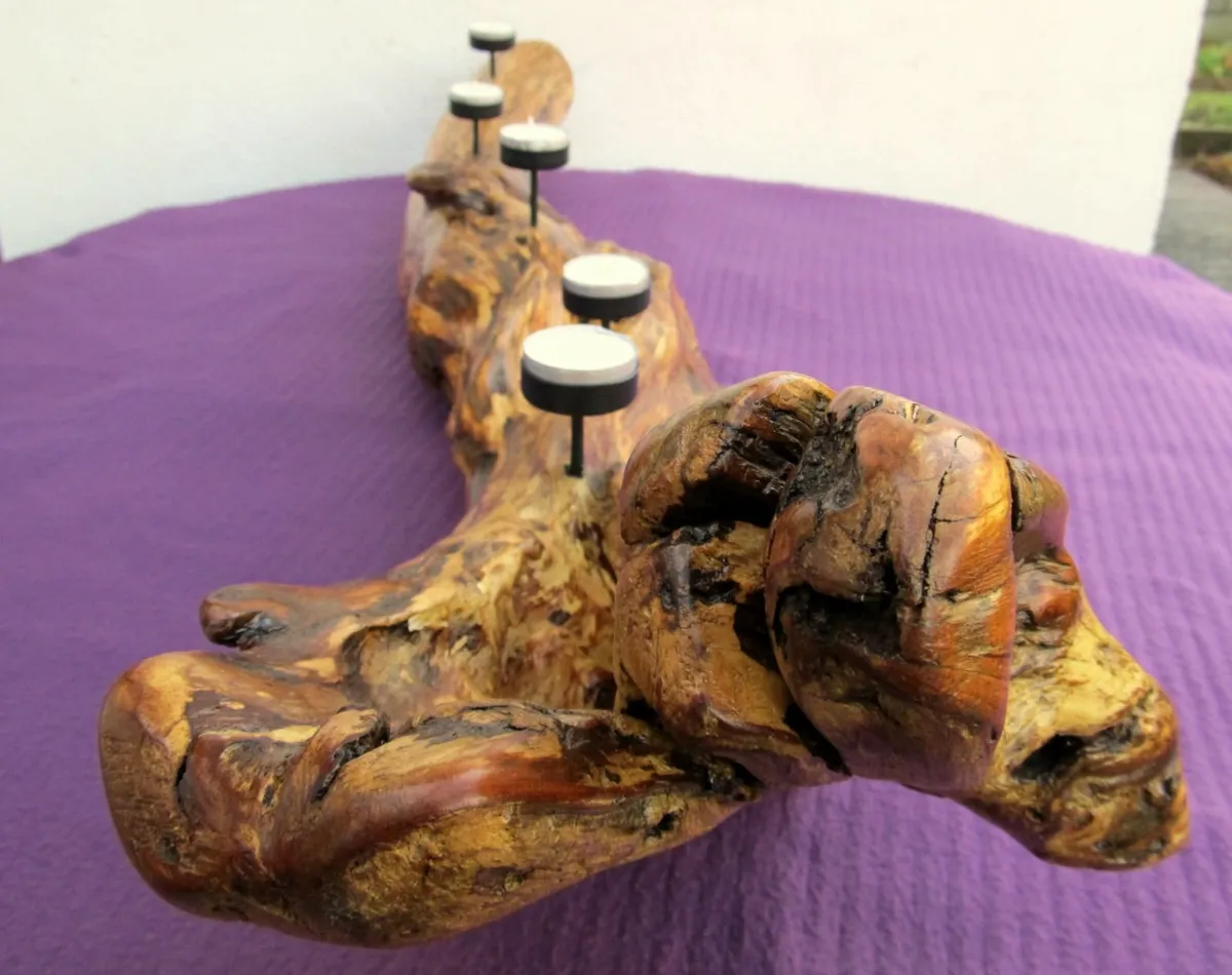T-Light candle holder made from Solid wood. - Image 4