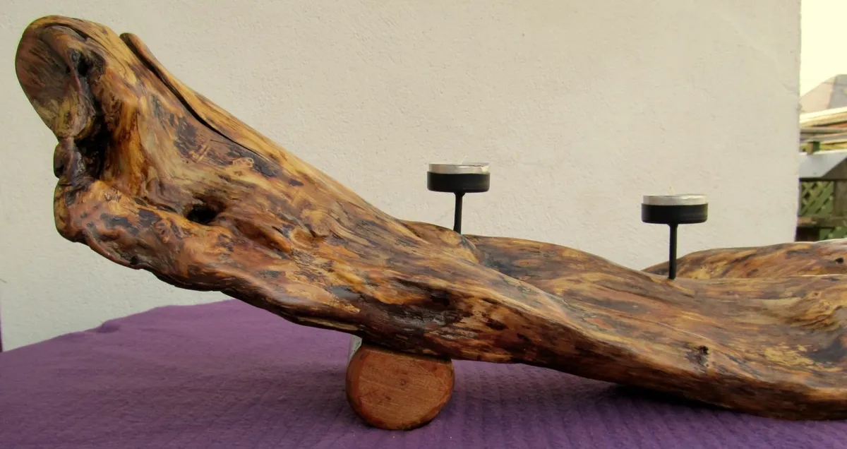T-Light candle holder made from Solid wood. - Image 1