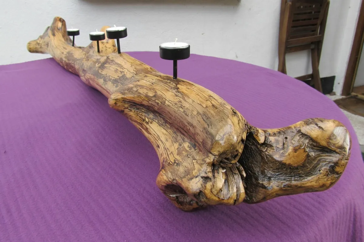 T-Light candle holder made from Solid wood. - Image 1