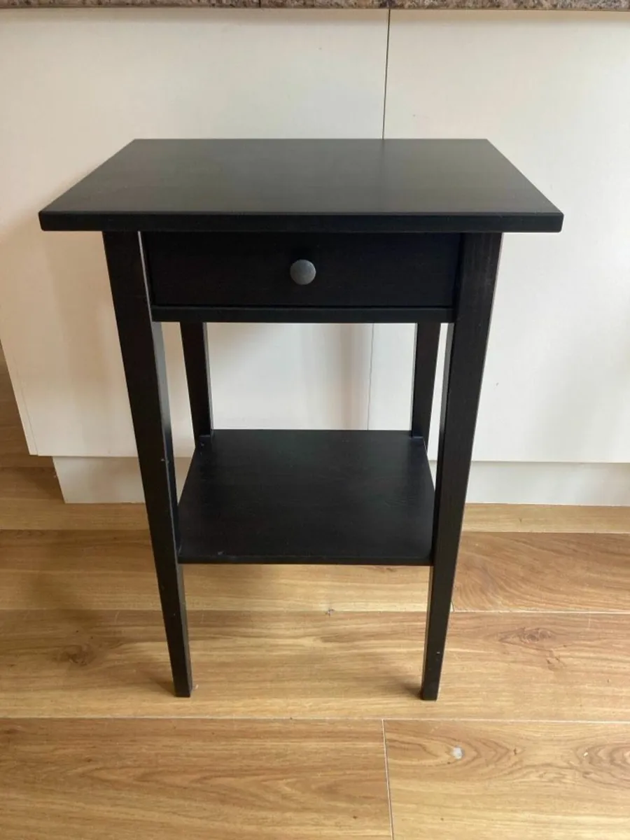Black Side Stand with drawer - open to offers - Image 1