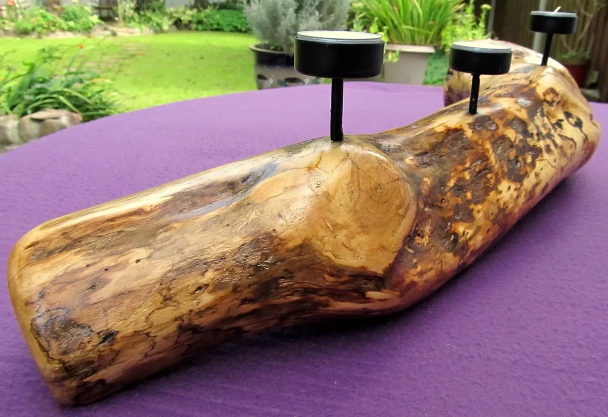 T-Light candle holder made from Solid wood. - Image 3